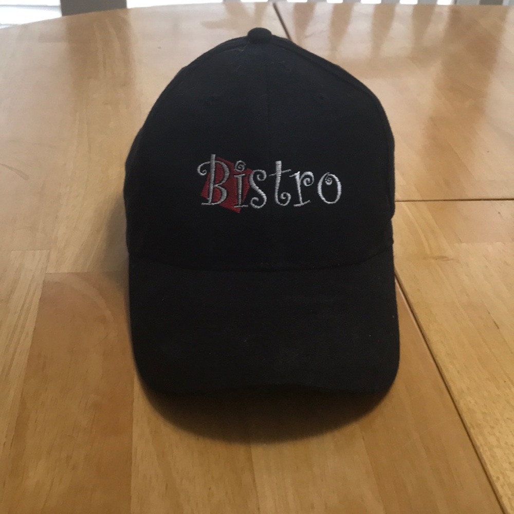 Black Bistro Embroidered Cap